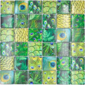 Obklad Skleněná mozaika WzorcowniaStudio 29,8 x 29,8 cm, odstíny zelené