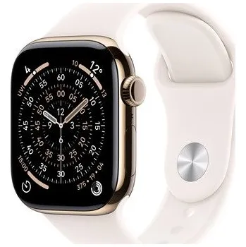 Chytré hodinky Apple Watch Series 11 GPS + Cellular 42mm Zlatý titan se světle ruměným sportovním řemínkem - S/M MF8W4MP/A
