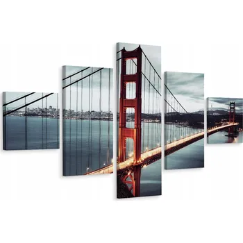 Obraz Vícedílný obraz MOST Golden Gate 3D efekt 200x120 cm