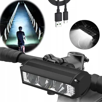 Cyklosvítilna Výkonné PŘEDNÍ SVĚTLO na KOLO LED 900lm svítilna 2000mAh