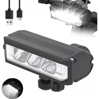 Cyklosvítilna LED SVĚTLO NA KOLO 9000LM KOMPAKTNÍ USB IPX5 4 REŽIMY 2000 mAh