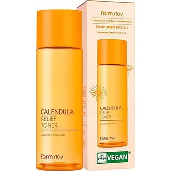 Hydratační pleťové tonikum s měsíčkem lékařským FARMSTAY Calendula Relief, 200 ml