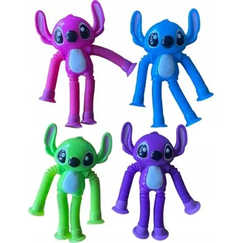 Hračka pro nejmenší LABUBU S PŘÍSAVKAMI HRAČKA ANTISTRESOVÁ SENZORICKÁ TRUBKA K ROZTAHOVÁNÍ