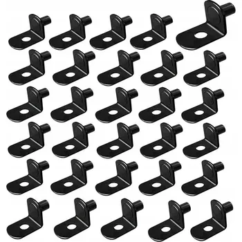 Dílenský regál Držák police Úhelníková konzole Ocel 19x13mm 30ks Černé