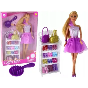 Panenka Panenka Lucy Šaty Fialové s Brokátem Sada Boty