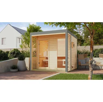 Sauna Finská sauna KARIBU ARES 2 (34043) natur / šedá LG4678