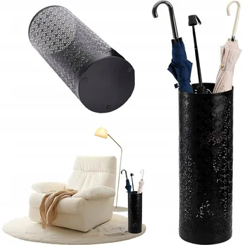 Obraz STOJÁN NA DEŠTĚNÍKY KOVOVÝ KULATÝ VOLNĚ STOJÍCÍ DO DOMU KANCELÁŘE CHODBY