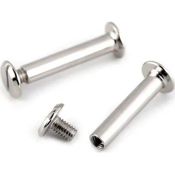 Knihařský šroub 12; 16; 20 a 25 mm, střední, 1 (25 mm) nikl