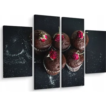 Obraz Vícedílný obraz Sladké CUPCAKES Růže 200x150