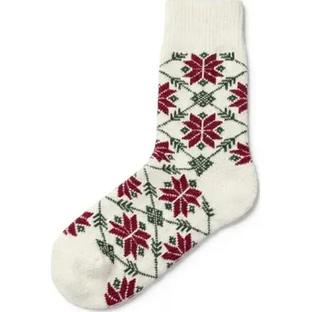 Pánské ponožky Vlnka Dětské ponožky s ovčí vlnou Merino vánoční hvězda velikost obuv dětské 29-30