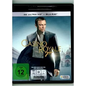 Blu-ray film James Bond 007 - Casino Royale 4K, 1 UHD-Blu-ray + 1 Blu-ray – Martin Campbell,Daniel Craig,Mads Mikkelsen,Eva Green (DE)