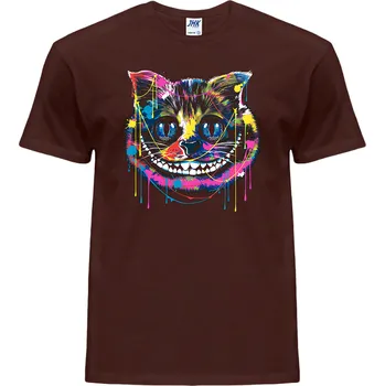 Pánské tričko levne-bavlnene-tricko-potisk-kocka-skliba Barva: Chocolate - čokoládově hnědá, velikost: XL