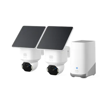 IP kamera Venkovní kamera se solárním nabíjením Anker eufy E42 (sada 2ks+jednotka Homebase 3) 4K bílá