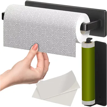 Paradox Samolepicí držák na papírové role nebo ubrousky TRAX / Černý matný