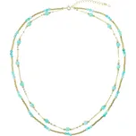 Pozlacený náhrdelník s amazonity 12183.3