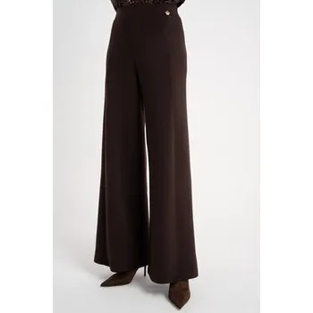 Pánská móda CLICK Kalhoty z materiálu 30-460 Hnědá Loose Fit 36