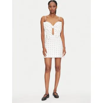 Dámské šaty Bardot Letní šaty Vieda Linen Bow 59711DB Bílá Regular Fit 8