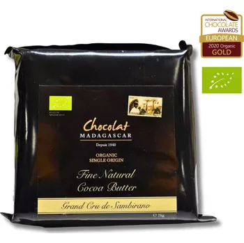 Poleva Chocolat Madagascar | Bio Výběrové kakaové máslo na pečení - 100 % kakaa Ecocert • tree-to-bar & raise trade • pro potravinářské i kosmetické účely • 1 kg
