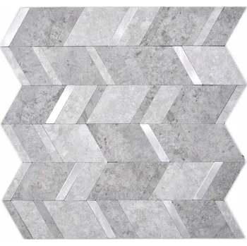 Mozaika WzorcowniaStudio 29 x 28 cm, odstíny šedé a stříbrné