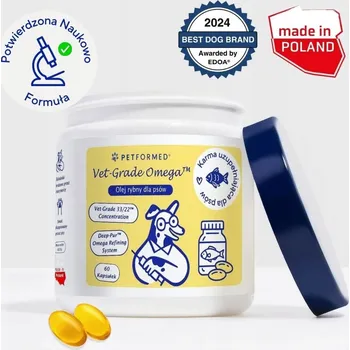 Účinný OLEJ OMEGA 3 pro psy - Vet-Grade Omega Petformed 60 dávek
