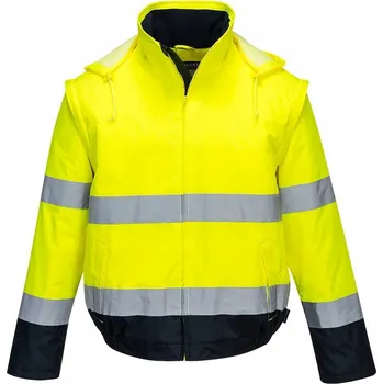 Moto bunda Bunda Essential Bomber 2v1 voděodolná EN 20471 vel. L Žlutá/Granátová R