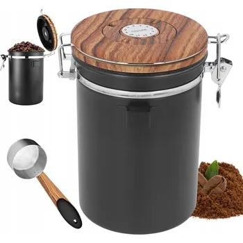 Dóza na potraviny Hermetické dózy na kávu, 1800 ml, nádoba na kávu z nerezové oceli