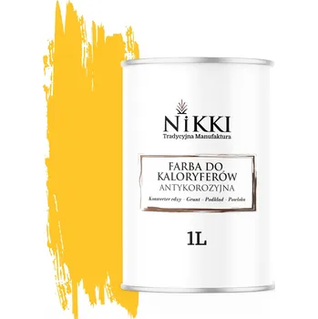 barva na kov Barva pro radiátory Antikorozní Odolná 1L Lesklá Žlutá Výstražná 3v1