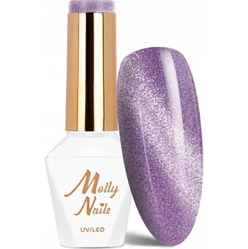 Lak na nehty Hybridní lak MOLLYNAILS 8g Cat Eye Womanity Violet Č. 442