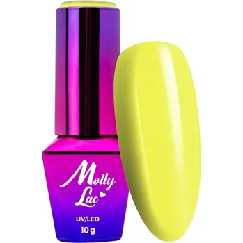 Přípravek na nehty Hybridní lak MOLLYLAC 10g Welcome to Ibiza Sunshine Heat Žlutý Č.118