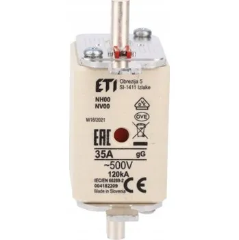 ETI NH00 gG 35A 500V Pojistková vložka zpožděná