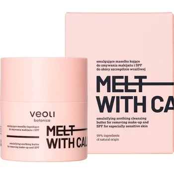 Veoli Botanica Melt With Calmness emulgující zklidňující máslo pro odličování make-upu a SPF pro citlivou pokožku, 150 ml