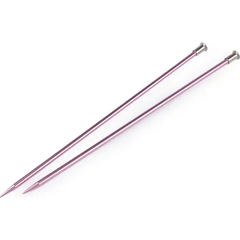 Nástroj na niť a příze Rovné jehlice 5 mm růžová sv. 1 pár