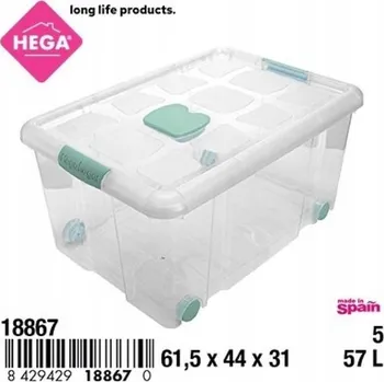 Úložný box Úložný box s kolečky 57L, 1 Ks