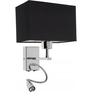 Nástěnné svítidlo Nástěnné svítidlo SPOT Light 1xE27 Max.25W + LED 2,5W Chrom s černým stínidlem