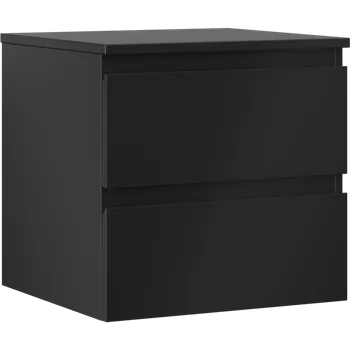 Koupelnový nábytek Mexen Orio koupelnová skříňka pod umyvadlo 50 cm s deskou, 2 zásuvky, matná černá - 91A10-05047-2-BFFC71 Koupelnové skříňky