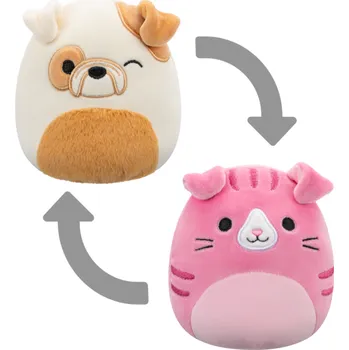 Hračka SQUISHMALLOWS 2v1 kočka Geraldine a buldok Brock