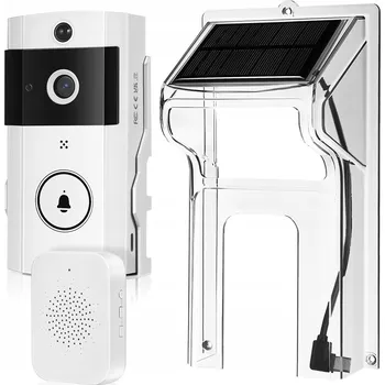 Domovní zvonek BEZDRÁTOVÝ ZVONKOVÝ ZVONEK S KAMERAMI, CHYTRÝ VIDEOZVONEK S KRYTEM SOLÁRNÍ NABÍJEČKY