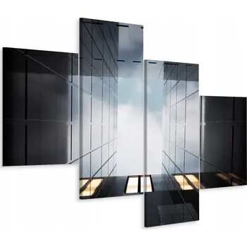 Obraz Obraz MRAKODRAP ABSTRAKCE 3D 4 Díly 80x50