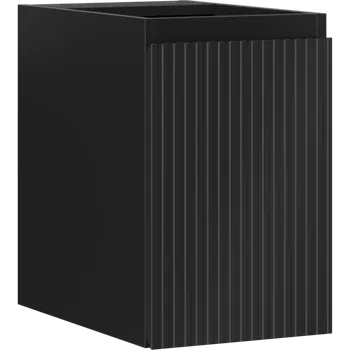 Koupelnový nábytek Mexen Rivel koupelnová skříňka pod umyvadlo 30 cm, 1 dveře, drážkovaná, černá matná - 91A21-03047-1-BF71 Koupelnové skříňky