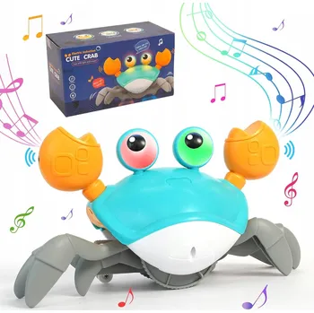 Utekající Lezoucí KRAB INTERAKTIVNÍ HRAČKA pro děti zvuky hudba světla