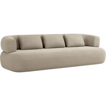 Pohovka Windsor & Co Béžová sametová čtyřmístná pohovka Aldrin 226 cm