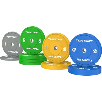 Set Olympijských Bumper kotoučů TUNTURI Platinum - 120 kg