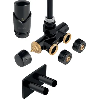 Ventil FERRO Rohová termostatická sada pro jednobodové připojení, černá (ZTT30BL)