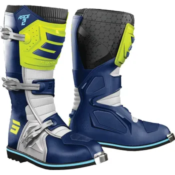 Moto obuv Boty na motorku Shot Race 2 modro-bílo-fluo žluté Velikost: 45