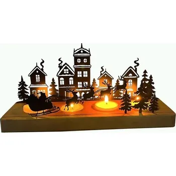 Vánoce Adventní svícen na čajové svíčky JINGTOPS