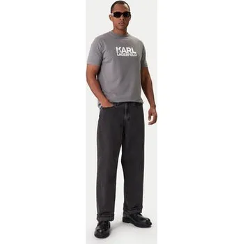 KARL LAGERFELD T-Shirt 755780 561235 Šedá Regular Fit 3XL