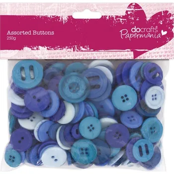 Knoflík Docrafts Knoflíky mix (250g) Modré