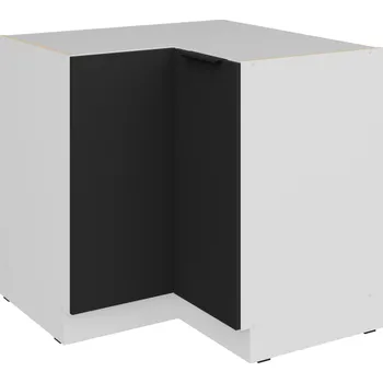 Kuchyňská skříňka 90 x 90 ND 2F BB, Spodní rohová kuchyňská skříňka Aria černá&nbsp;/bílá