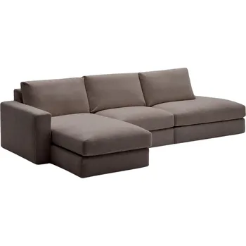 Obývací pokoj Kave Home Tmavě hnědá modulární rohová pohovka Alea 340 cm, levá