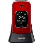 ALIGATOR V650, Senior, červeno-stříbrný + stolní nabíječka (AV650RS)